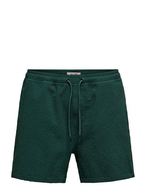 ONLY & SONS | Onsted Life Solid Seersucker Swim Noos | XXL