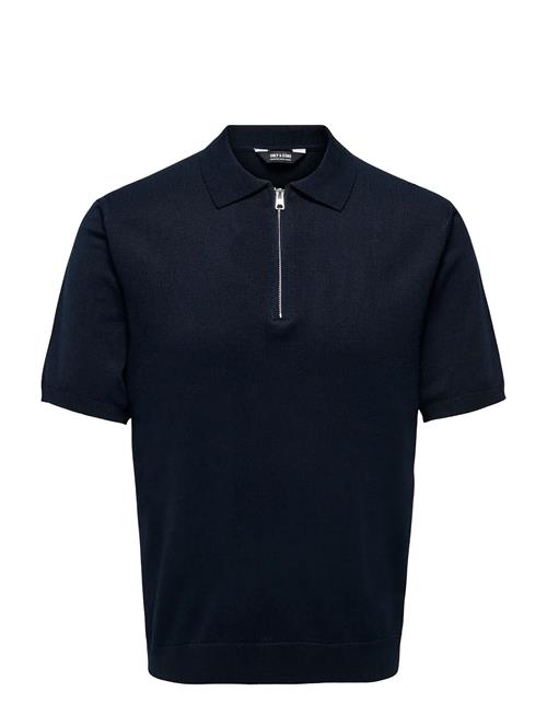 ONLY & SONS | Onswyler Life Reg 14 Ss Zip Polo Knit | XXL