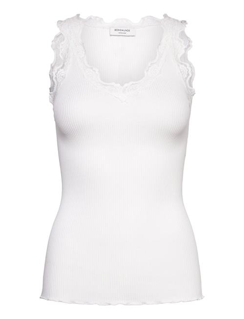 Rosemunde | Rwbeatha Silk Sl V-Neck Lace Top | L