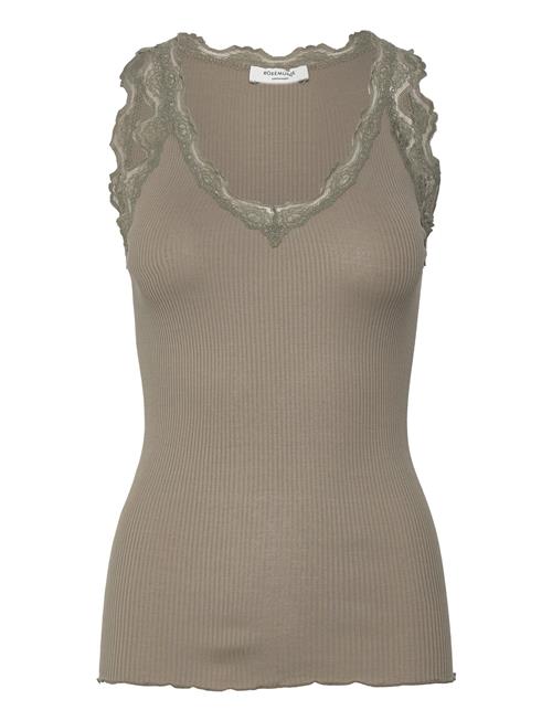 Rosemunde | Rwbeatha Silk Sl V-Neck Lace Top | M