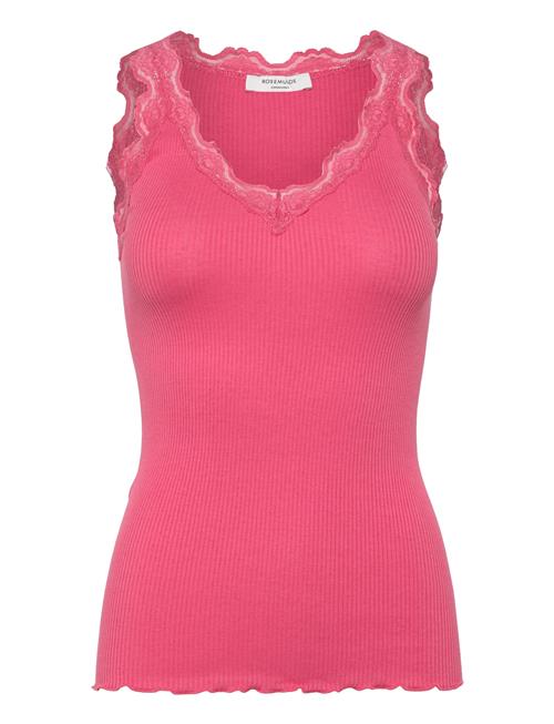 Rosemunde | Rwbeatha Silk Sl V-Neck Lace Top | M