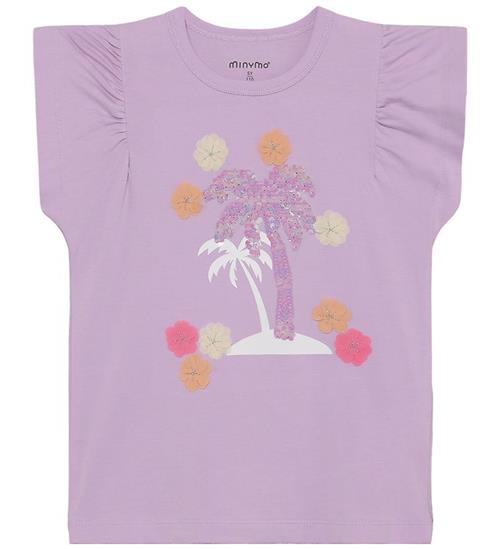 Minymo T-shirt - Violet Dusk m. Palietter