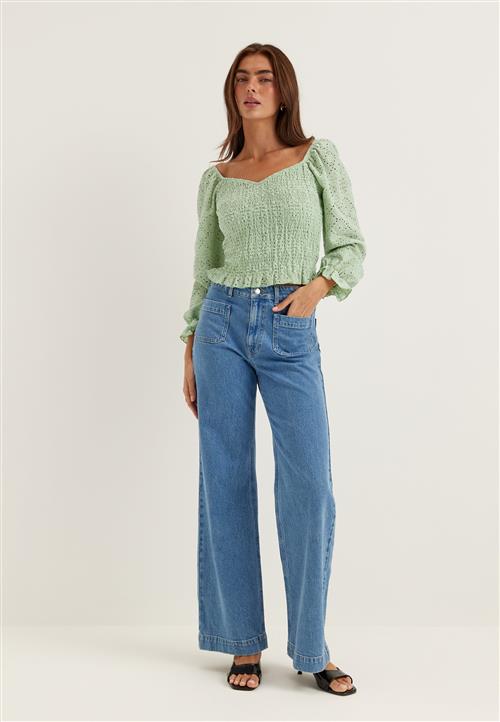 BUBBLEROOM Square Neck Smock Top