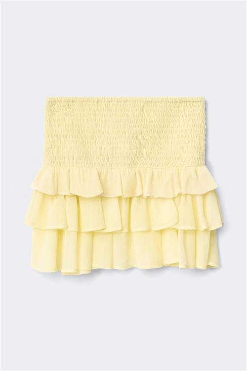 Gina Tricot - Y frill skirt - Nederdele til piger 9–14 år - Gul - 170 - Pige