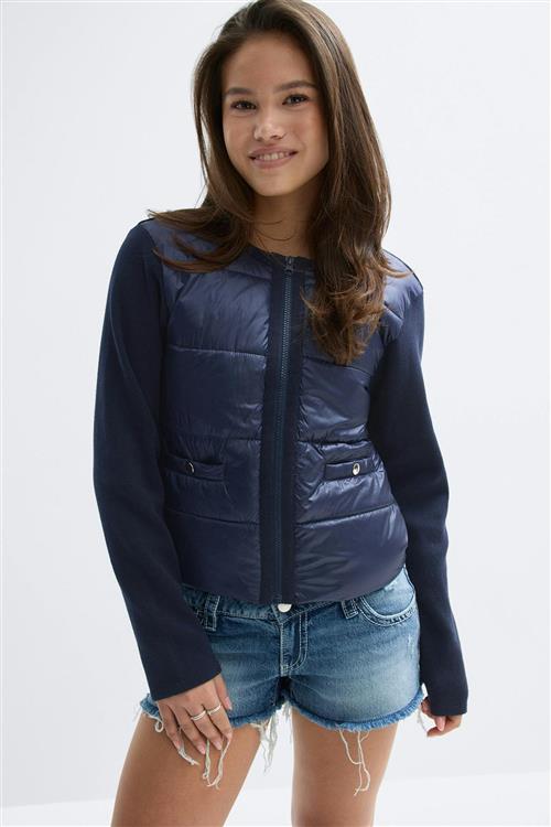 Gina Tricot - Y padded rib jacket - Jakker til piger 9–14 år - Blå - 146/152 - Pige