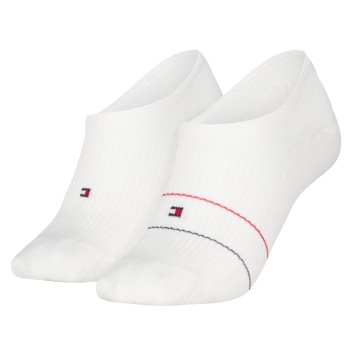 Tommy Hilfiger Strømper 2P Cotton Blend Logo Footie Socks Hvid Str 39/42 Dame