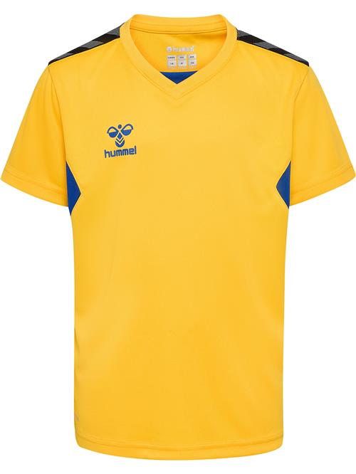 Hummel Funktionsskjorte 'Authentic'  blå / gul / sort / hvid