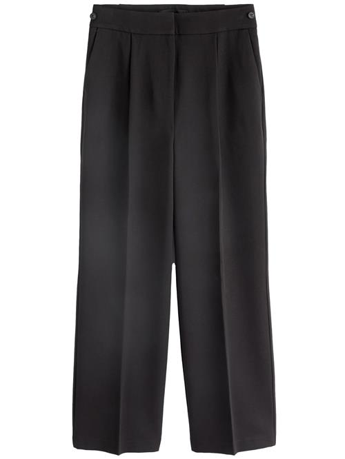 Next Bukser med lægfolder  sort