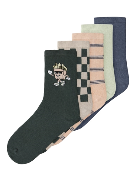 NAME IT 5-Pak Strømper Vaks Chateau Gray