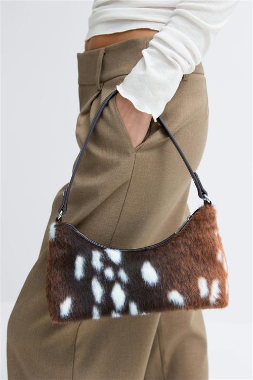 Gina Tricot - Hair-on mini bag - Skuldertasker - Hvid - ONESIZE - Dame