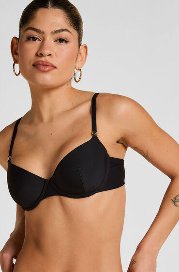 Hunkemöller Luksus Bøjle Bikini Top med Polstring Sort