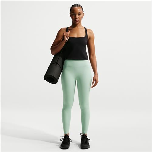 Nike Zenvy-leggings i 7/8-længde med høj talje og uden søm foran til kvinder - grøn
