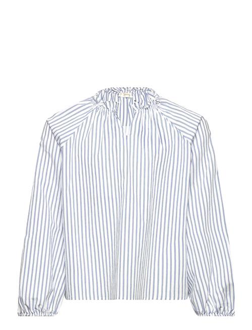 Mango | Ruched Detail Striped Blouse | 116