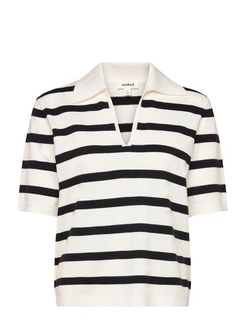 Soaked | Slspina Striped Polo Pullover Ss | L