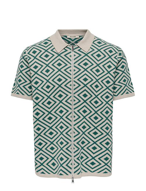 ONLY & SONS | Onsmike Life Reg 12 Ss Jaq Shirt Knit | XXL