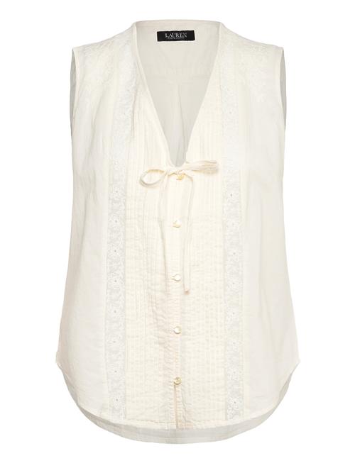 Lauren Ralph Lauren | Embroidered Voile Sleeveless Blouse | L