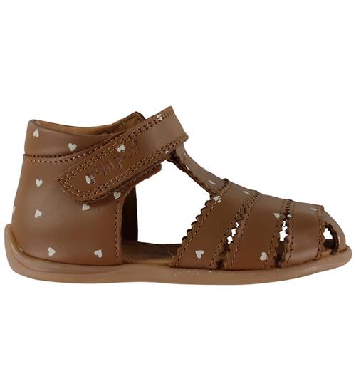 Pom Pom Sandaler - Starter Scallop Velcro - Picante Heart AOP