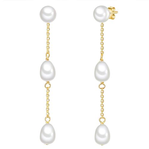 Valero Pearls Øreringe  gylden gul / perlehvid