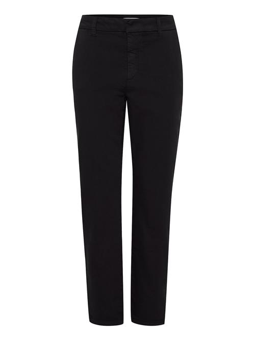 PULZ Jeans Lærredsbukser  sort