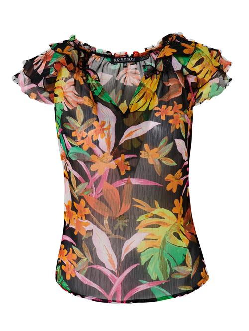 KOROSHI Bluse  blandingsfarvet / sort