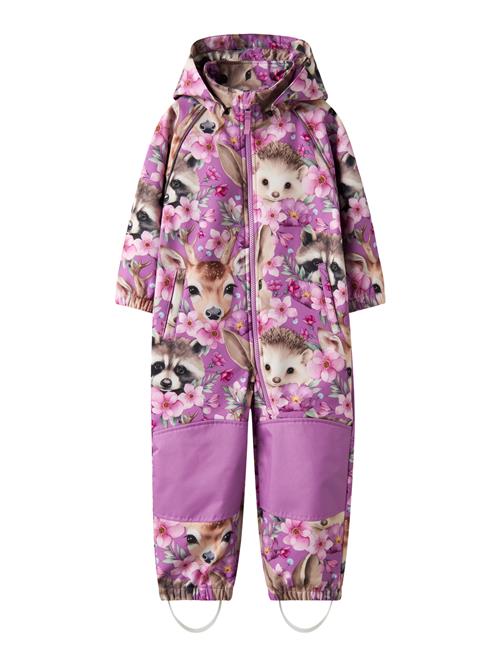 NAME IT Softshell Dragt Alfa08 Iris Orchid Floral Forest