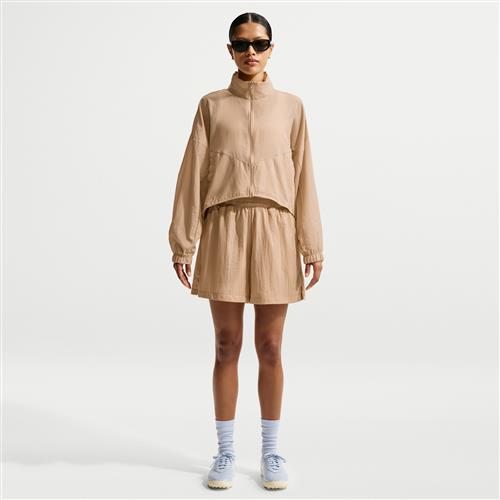 Løse Nike -shorts med høj talje i letvægtsripstop til kvinder - brun