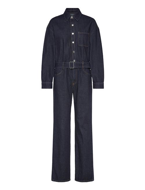 Mango | Rinse-Wash Denim Jumpsuit With Belt | XS