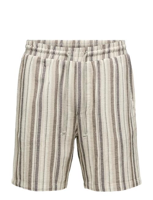 ONLY & SONS | Onstrev Life Reg Struc Stripe Shorts | XS