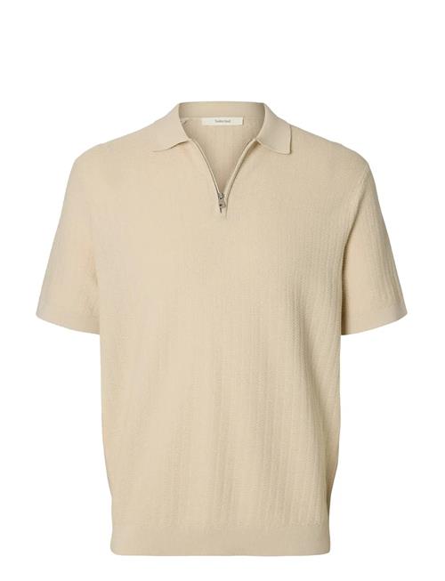 Selected | Slmcran Ss Knit Structure Zip Polo Noos | XXL