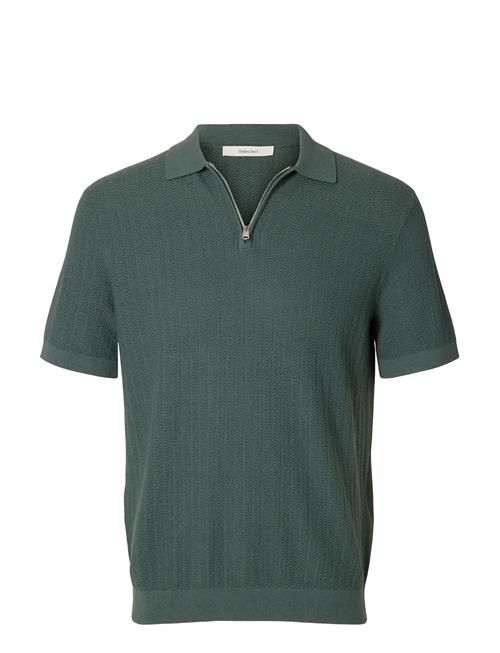 Selected | Slmcran Ss Knit Structure Zip Polo Noos | XXL