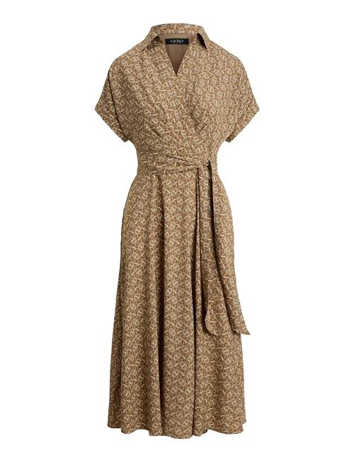 Lauren Ralph Lauren | Geo-Print Belted Crepe Dress | 40