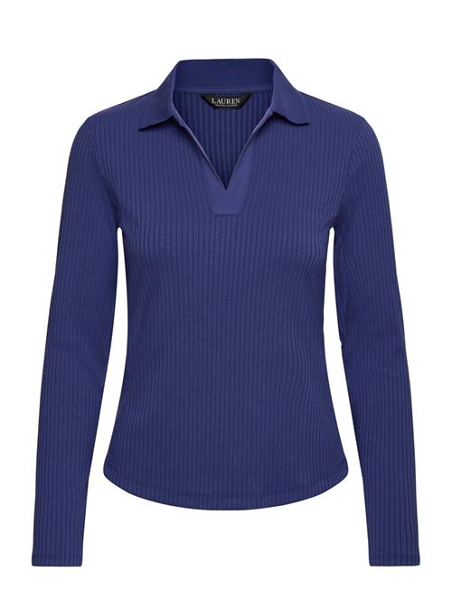 Lauren Ralph Lauren | Rib-Knit Long-Sleeve Polo Top | S