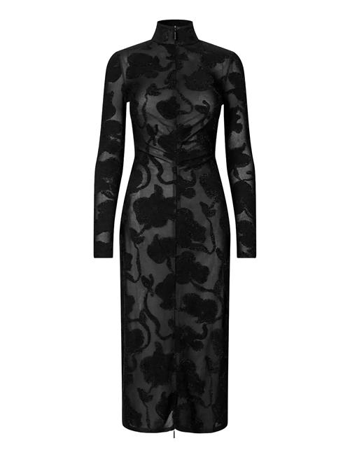 STINE GOYA | Lurex Jersey, Long Sleeve Zip Dress | XS