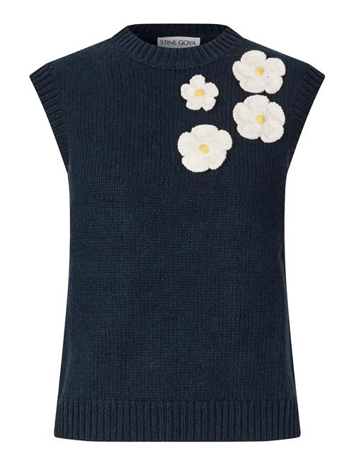 STINE GOYA | Cotton Wool Yarn, Crewneck Dropped Shoulder Vest | L