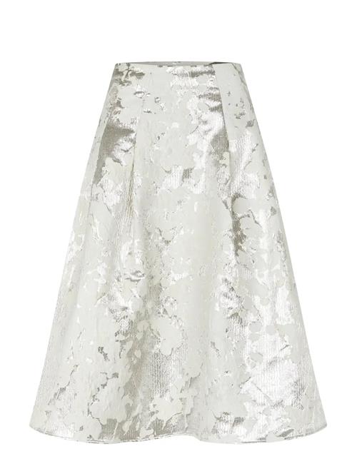 STINE GOYA | Metallic Woven Jacquard, Voluminous Midi Skirt | M