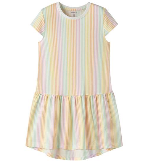 Name It Kjole - NkfVigga - Bright White/Cool Stripe
