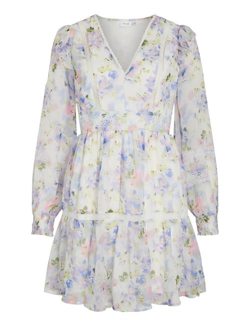 Vila | Viroman New V-Neck L/S Short Dress/Dc/Ka | 34