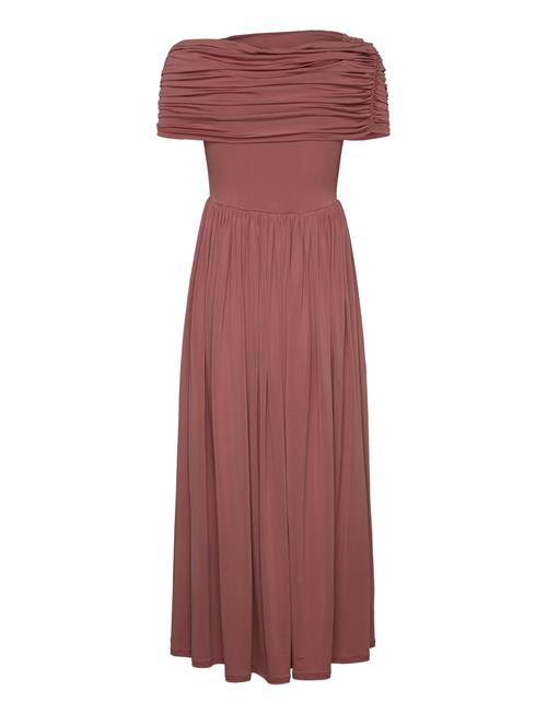 Malina | Ariel Off Shoulder Jersey Midi Dress | L