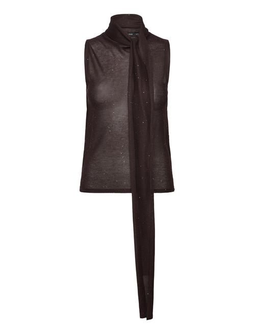 Mango | Shiny Top With Foulard | S