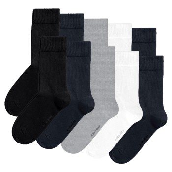 Björn Borg Strømper 10P Essential Long Socks Sort/Marine/Hvid Str 36/40 Herre