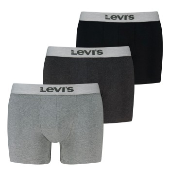 Levis 3P Logo Boxer Briefs Grå/Sort bomuld X-Large Herre