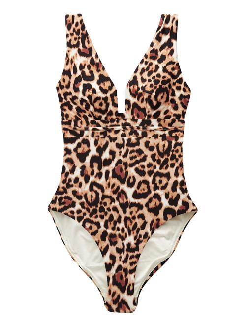 Next Formgivende badedragt  beige / brun