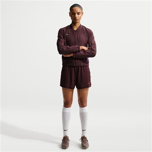 Maskinstrikkede Nike United Academy Dri-FIT-fodboldshorts til kvinder - rød
