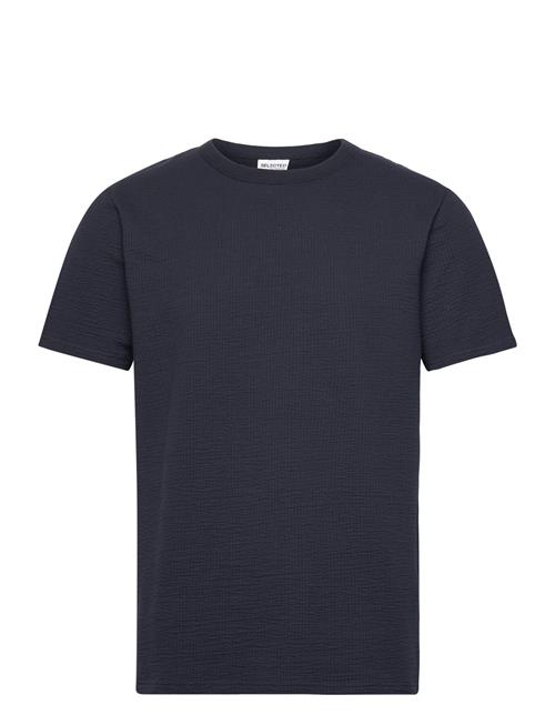 Selected | Slhsander Seersucker Ss O-Neck Tee | L