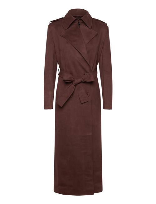 Bardot | Kira Vegan Suede Trench Coat | 40