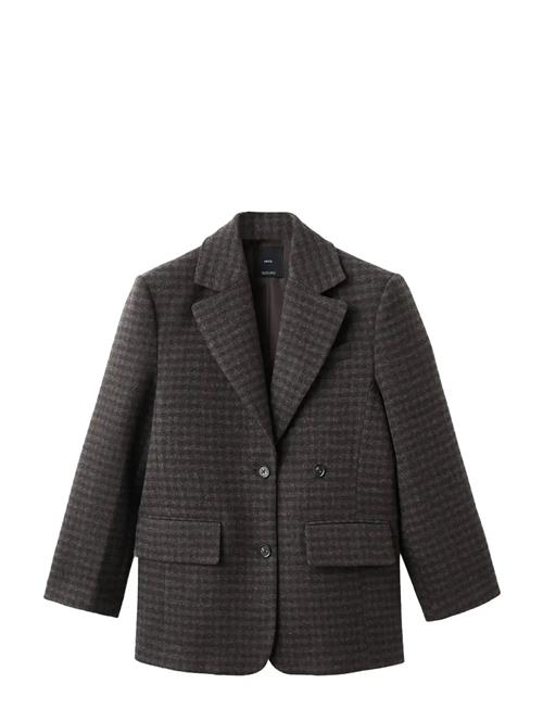 Mango | Micro Houndstooth Wool Blazer | XS