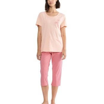 Triumph PK 02 Capri Pyjama Set Rosa bomuld 40 Dame