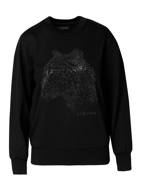 KOROSHI Sweatshirt  sort / sølv