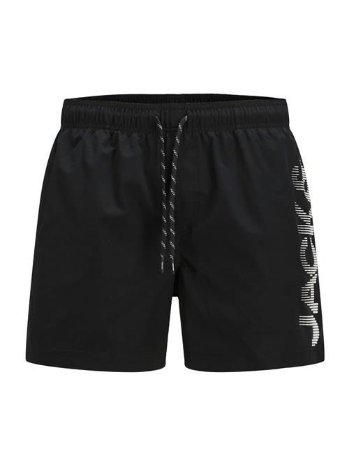 Jack & Jones Plus Badeshorts 'JPSTMaui'  sort / hvid