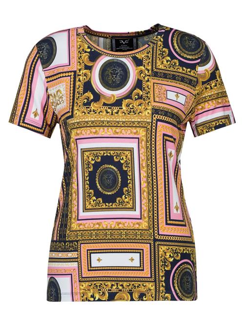 19V69 ITALIA Shirts 'Bella Baroque'  marin / gylden gul / lyserød / hvid